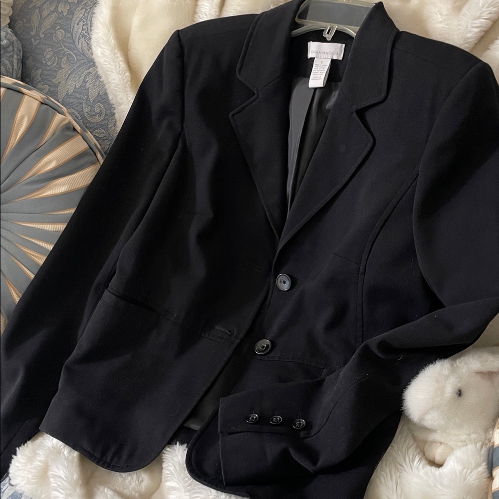 Charter Club Black Blazer